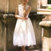 IVORY SILK LACE DRESS